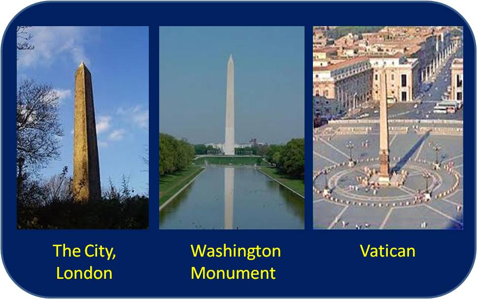 Obelisken in den bedeutsamsten Stadtstaaten der Welt