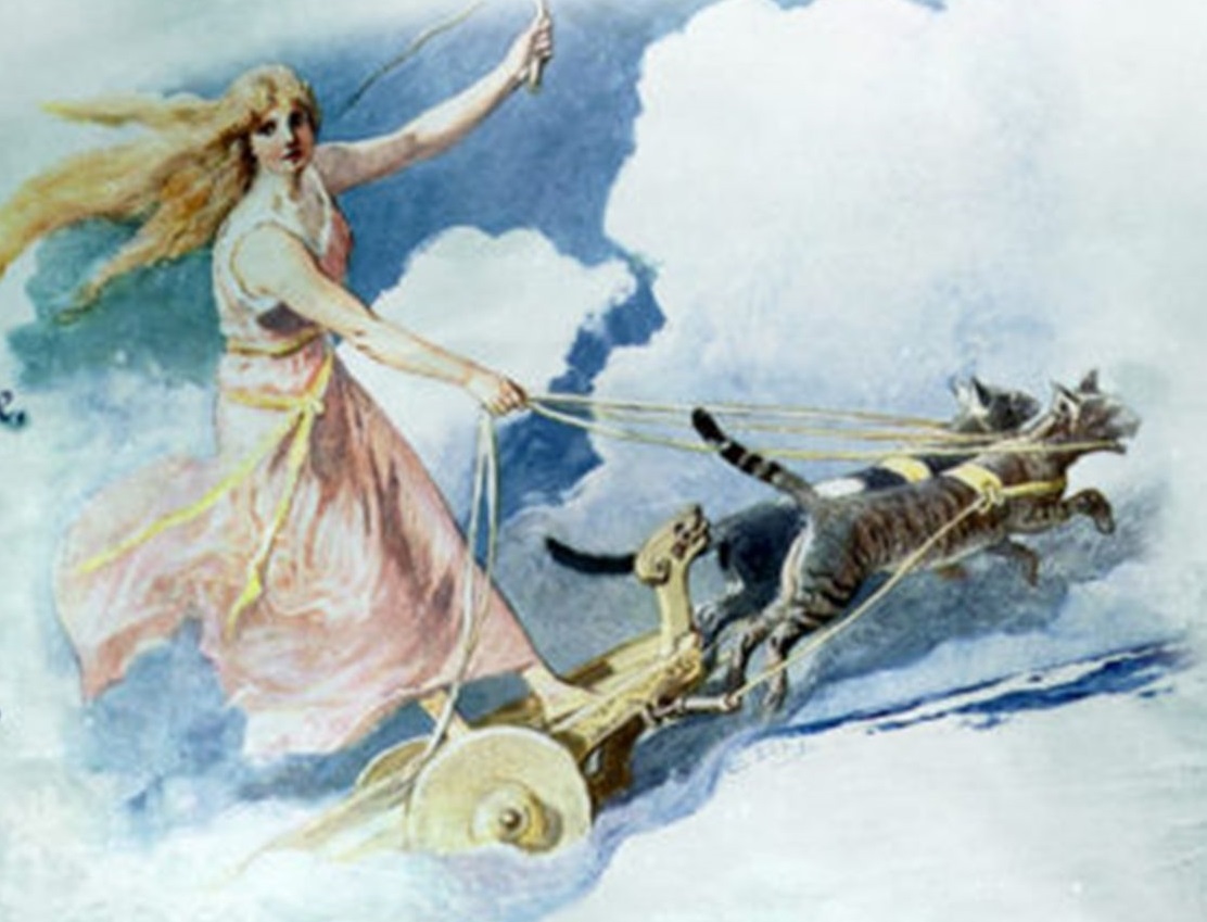 Auch die Göttin der Liebe Freya nutze einen Flug-Karren