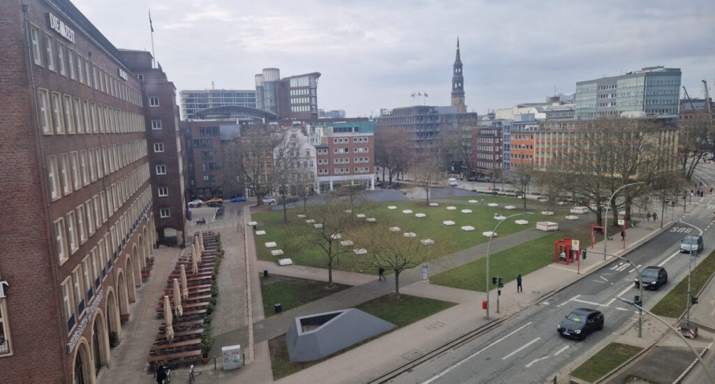 Areal der Hamburger Keimzelle. Domplatz, Hammaburgplatz, ehemalige Halbinsel