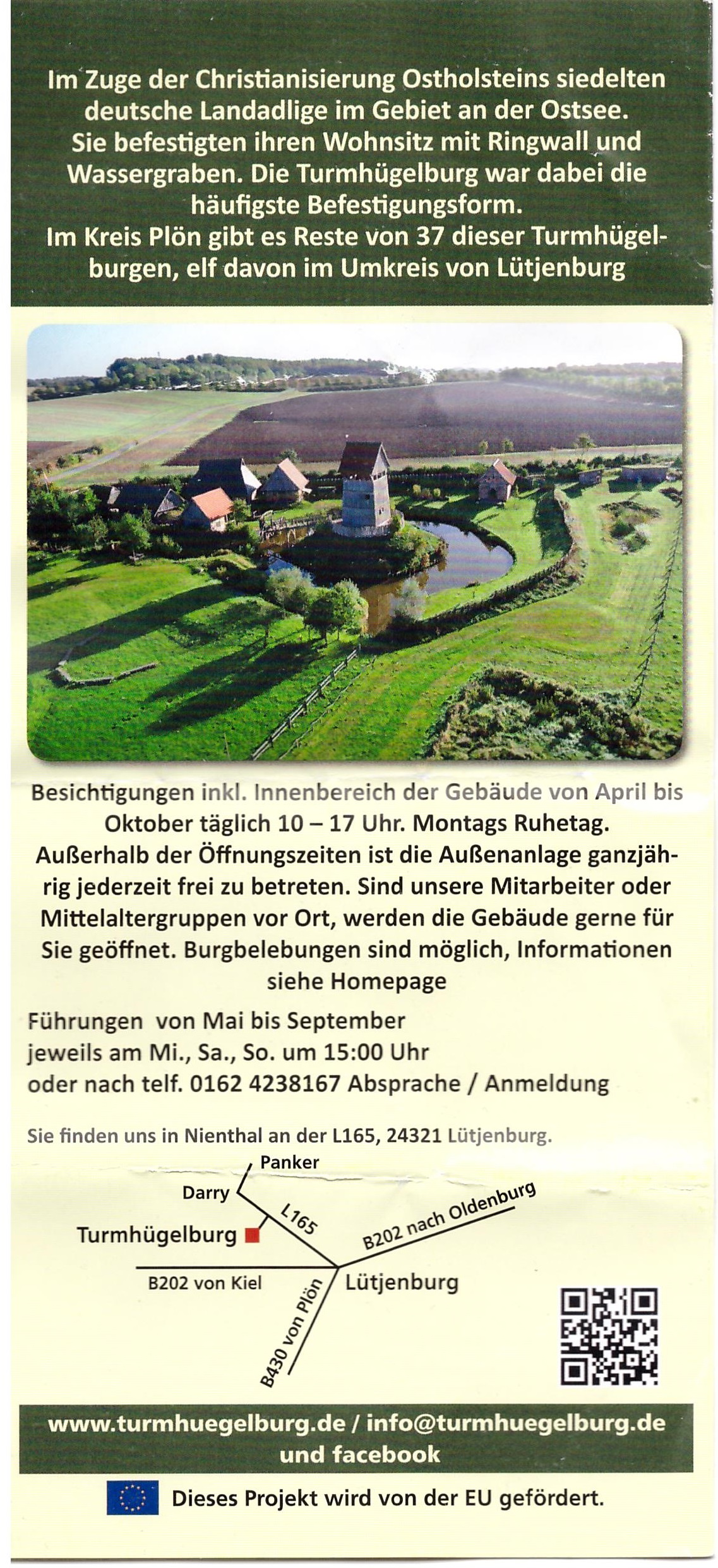 Broschüre des Turmhügelburg Museums in Lütjenburg